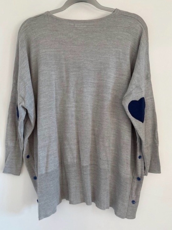 Mer-Sea Sweaters - Mersea Sweater - Gray with Navy